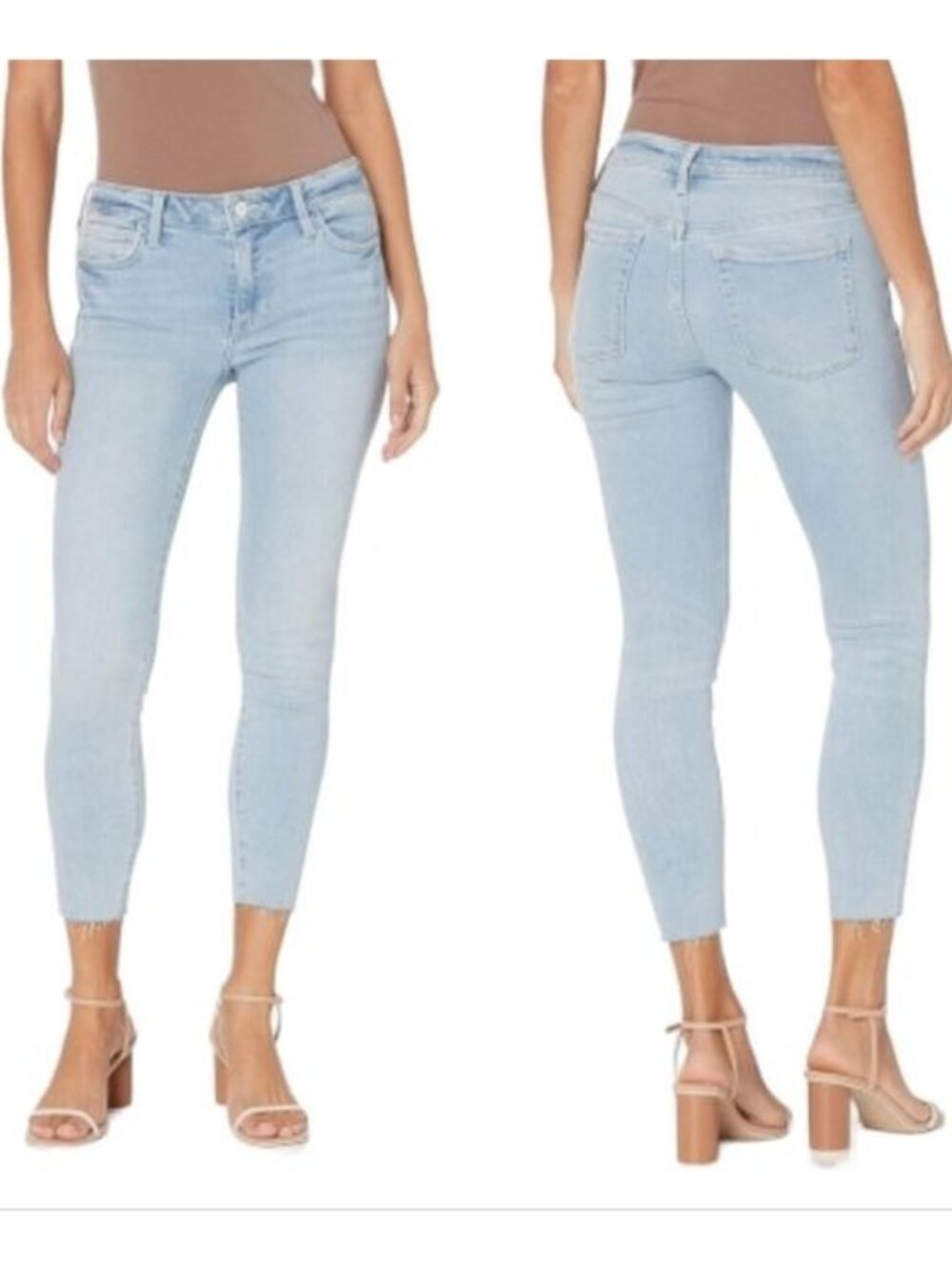 Sam Edelman Women's Blue The Kitten Mid Rise Skinny Crop Jeans Size 25